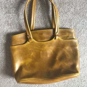 Real leather tote bag